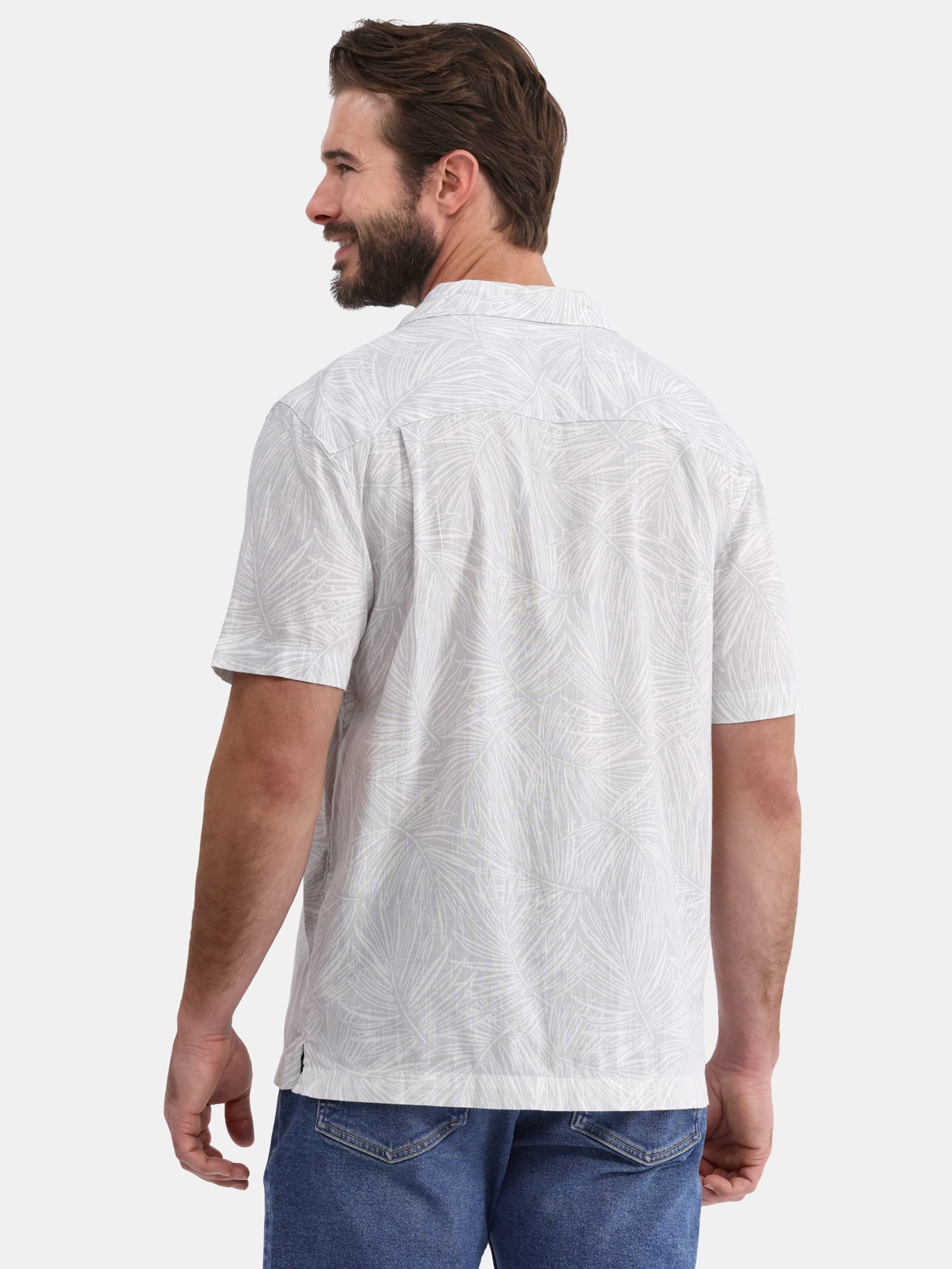 George Men's and Big Men’s Camp Shirt, Sizes S-3XL