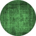 thumbnail image 1 of Ahgly Company Indoor Round Oriental Emerald Green Industrial Area Rugs, 6' Round, 1 of 4