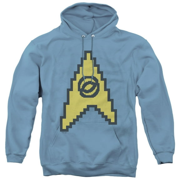 Star Trek 8 Bit Science Adult Pullover Hoodie Sweatshirt Carolina Blue