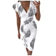 thumbnail image 2 of WILLBEST Vestidos Mujer Vestido Maxi Estampado Multicolor con Escote En V y Abertura Mediana​​, 2 of 3