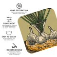 thumbnail image 3 of Kdxio Vintage Garlic Bread Illustration Funny Coasters,4 Pcs Leather Coasters,Housewarming Gifts,Protect Furniture from Water Marks Scratch and Damage, 3 of 6