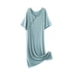 thumbnail image 2 of Camisón largo de color liso para mujer, con tirantes y almohadones en el pecho, copa fija integrada, vestido de pijama largo, 2 of 9