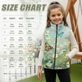 thumbnail image 4 of Xixirimido Butterfly Vibrant Floral Pattern Kids Zip-up Vest for Girls Boys Sleeveless Fleece Vest with Pockets Stand Collar Jacket Kids Fall Winter Outwear for 3T, 4 of 7