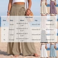 thumbnail image 4 of Women's Cotton Linen High Waist Tie Strap Pleated Wide Leg Pants, Elastic Waist Loose Pocket Resort Trousers, Soft Breathable Summer Bottoms for Travel Daily | TruHer,Purple S, 4 of 7