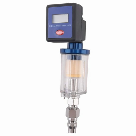 Digital Air Compressor Regulator, 1/4in Thread Compressed Filter Pressure Display Meter Oil Water Separator