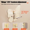 thumbnail image 6 of 270° Adjustable Butterfly Storage Hook, No Trace Self Adhesive Corner Hook, Rotatable Triple Hooks for Bathroom Closet Entryway, 6 of 8