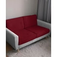 thumbnail image 3 of Pure Red Wine Couch Cushion Covers Stretch, Washable Sofa Seat Covers Individual Seat Cushion Sofa Slipcovers Simple Solid Color Couch Cover Furniture Protector S-1PCS, 3 of 7