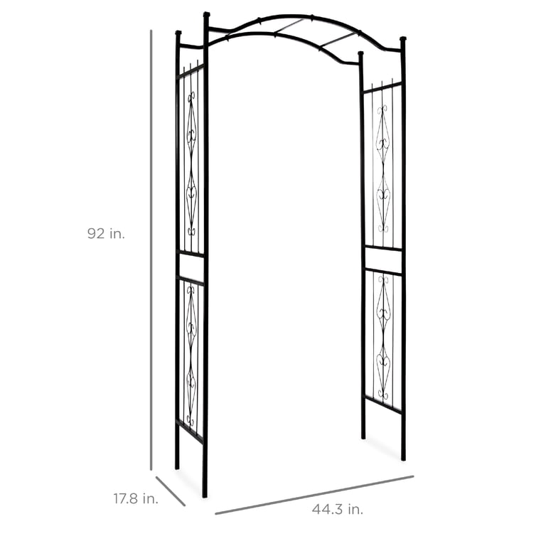Best Choice Products 92" Steel Garden Arch Arbor with Wire Lattice photo 7