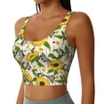 thumbnail image 2 of Sikiie Sunflowers And Butterflies Sports Bra for Women, Sports Bra Athletic Running Sports Bra, Workout Bra, Yoga Bra-XX-Large, 2 of 8