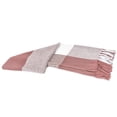 thumbnail image 3 of Ox Bay Pink/White Tartan Plaid Cotton Throw Blanket, 50" x 60", 3 of 9