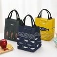 thumbnail image 3 of Lunch Bag Leakproof Heat Insulation Aluminum Foil Cute Fish Pattern Warm Keeping Lunch Pouch for Home, 3 of 8