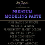 3D Sculpture Painting Paste|Modeling Paste|Decorative Plaster|Ready to Use|Unique Metallic Pearl and Neon Colors|Ideal for Artwork|Stencil|Flowers|Texture and Art Relief|6 oz|Metallic Pistachio