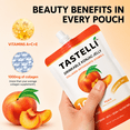 thumbnail image 3 of Tastelli Peach Konjac Jelly Infused with Collagen & Vitamin C | Gluten Free, Sugar Free, Low Calorie | Vegan Drinkable Fruit Jelly Snack | 150mL x 10 Pouches, 3 of 7