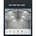 thumbnail image 6 of 2-pack LED High Bay Lights, 150W 22500 LM Shop Lights w/ 6.6ft Cable and Plug, 6500K UFO Light Fixtures for Garage, Warehouse, 6 of 9