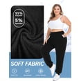 thumbnail image 5 of Plus Size Sweatpants for Women Drawstring Jogger Pants Loose Fit Elastic Waist Workout Lounge Pants with Pockets,1X-5X, 5 of 7