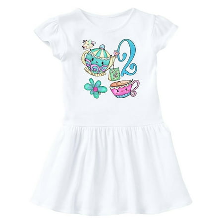 

Inktastic Cute Tea Party 2nd Birthday Gift Baby Girl Dress