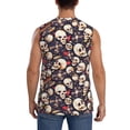 thumbnail image 4 of Pofeuu Guitar Skull record Print Men's Muscle T-Shirt, Sleeveless, Muscle Tank, Classic Muscle Tee Top For Men Casual Sleeveless Muscle T-Shirt Trendy Clothes-Medium, 4 of 7