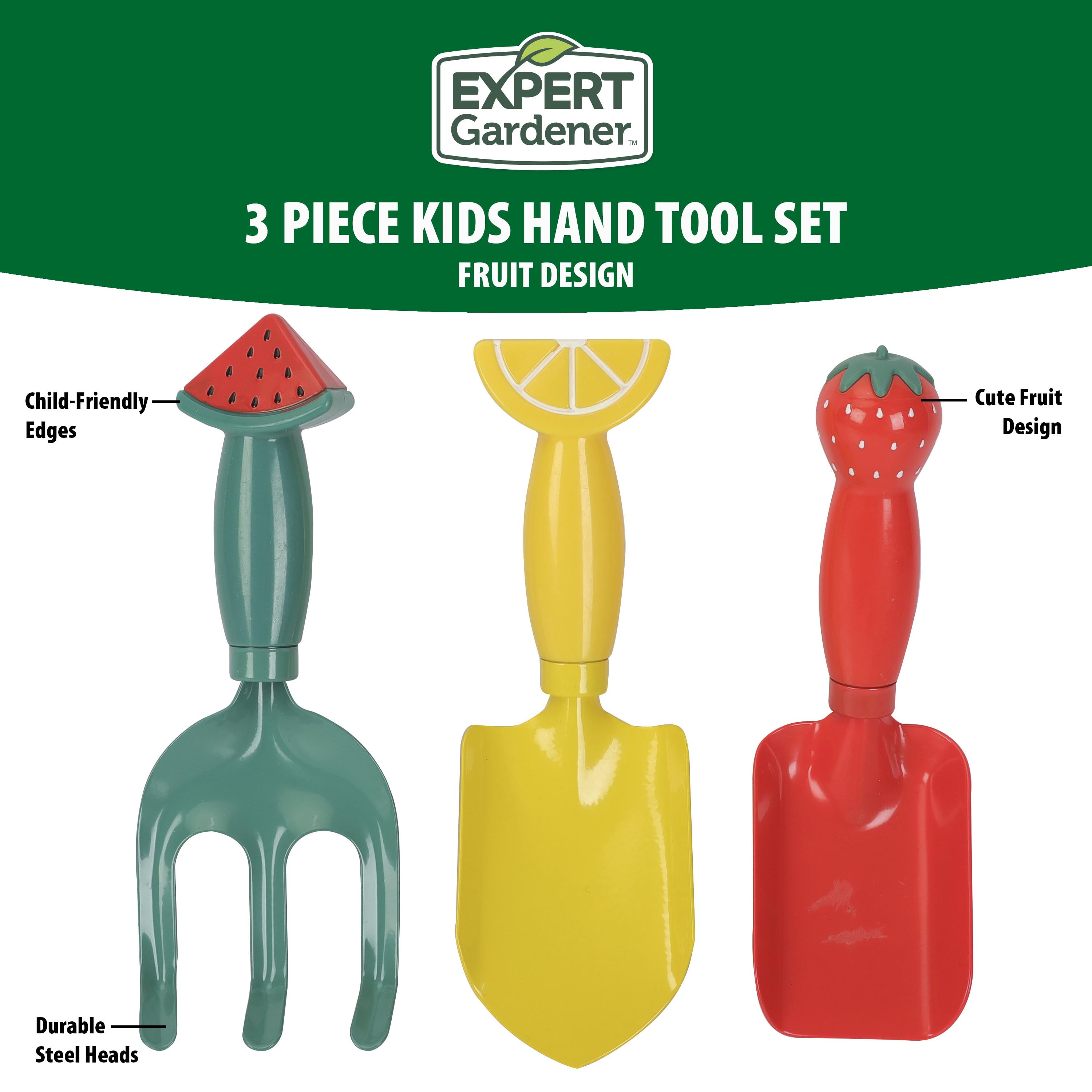 Expert Gardener 3 Piece Kids Hand Tool Set