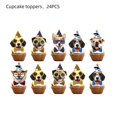 thumbnail image 1 of Conjunto de suministros para fiesta de Baby Shower de perro cachorro, platos y vasos de papel con estampado de pata de Corgi, servilletas para almuerzo de Husky, decoraciones para fiesta de cumpleaños, 1 of 4
