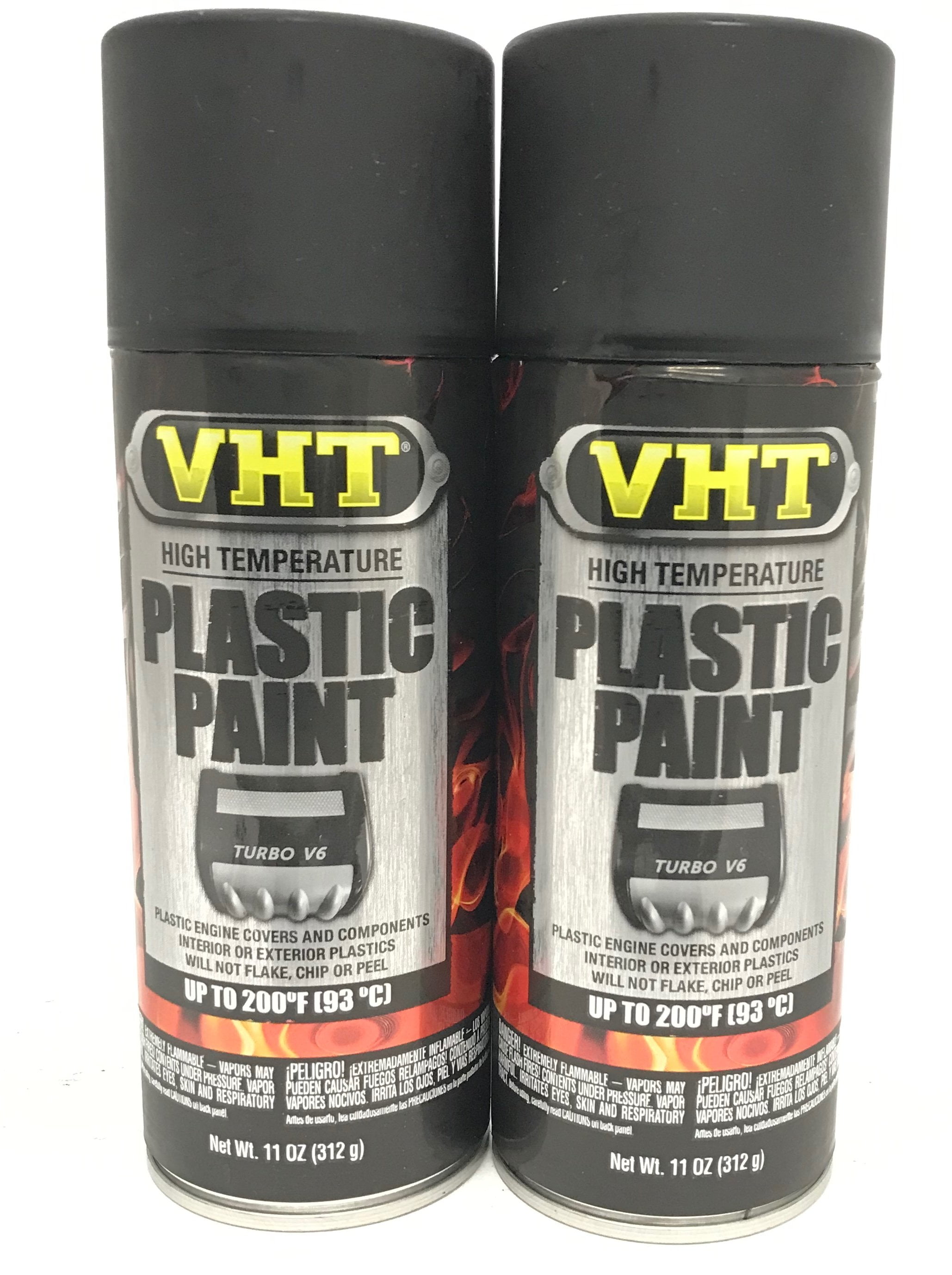 VHT SP8202 PACK MATTE BLACK High Temperature Plastic Paint 11 oz