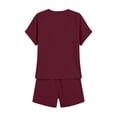thumbnail image 5 of akafmk 2 Piece Outfits for Women Short Sleeve Loungewear Set Button Pocket Tees and Drawstring Shorts SweatSuits with Pockets Fashions Summer Outfit, 5 of 7