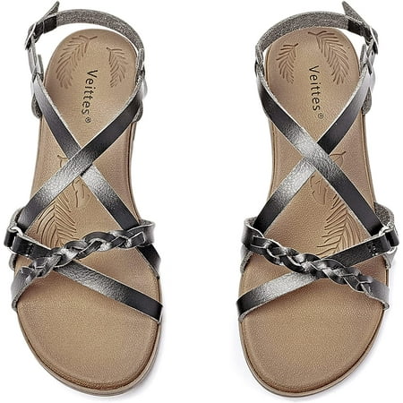 

Women s Flat Sandals - Comfortable One Band Elastic Ankle Strap Sandals.