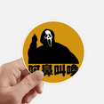 thumbnail image 1 of hell s roar miserable sticker round wall suitcase laptop label bumper, 1 of 1
