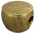 thumbnail image 3 of Nala 23 Inch Coffee Table- Low Round Drum Shape with Unique Hollow Center, 3 of 5