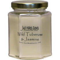 Just Makes Scents 8oz Wild Tuberose & Jasmine Scented Jar Candles with 40 h Burn Time