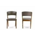thumbnail image 2 of Montreal Mid-Century Dark Walnut Wood Grey Faux Leather Dining Chairs (Set of 2), 2 of 2