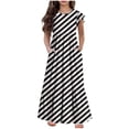 thumbnail image 2 of Nrmrqzzcjnd Offres Mode Filles Été Nouvelles Manches Courtes Robe Col Rond Couleur Unie, 2 of 6