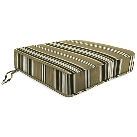 Outdoor 22" x 21" x 4" Boxed Edge Chair Cushion Kasmira Stripe Driftwood
