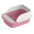 thumbnail image 3 of DOLITY Cat Litter Box Toilet Anti ing Semi Enclosed Removable Large Sand Pink52cmx36cmx21.5cm, 3 of 9