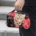 thumbnail image 2 of Rose Leopard Waterproof Oxford Cloth Charger Pouch USB Organizer Power Cord Box Organizer Cord and Cable Organizer Storage Pouch, 5.9x9.44x3.14 in., 2 of 6