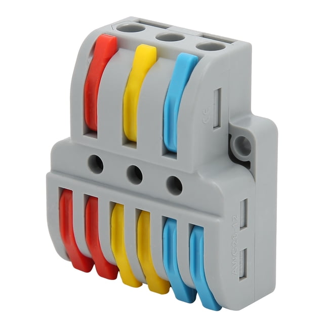 Terminal de abrazadera de bloque de alambre de color de 10 piezas conectores eléctricos de cableado rápido de acero de níquel y estaño resistentes al desgaste de 3 en 6