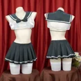 thumbnail image 3 of ZOBOTT disfraz de Cosplay para mujer shaom uniforme escolar de Anime japonés JK conjunto de bikini, 3 of 4
