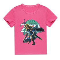 Boys Zelda Print Cotton Short Sleeve T-shirt Kids Casual Sport Short Sleeve Top