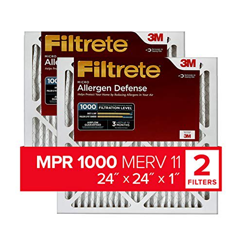 Filtrete 24x24x1, AC Furnace Air Filter, MPR 1000, Micro Allergen