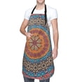 thumbnail image 3 of Goofa Mandala Printed Waterproof Apron 33" Chef Aprons for Men Heavy Duty Chemical Work Apron Adjustable Bib Apron, 3 of 9