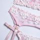 thumbnail image 4 of Gibobby Conjunto ropa interior mujer Conjunto de ropa interior de encaje para mujer, conjunto de ropa interior y ropa interior de encaje con correa(Rosa, CH), 4 of 5
