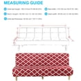 thumbnail image 2 of CHOK 2024 Futon Slipcover Armless Sofa Covers Stretch Sofa Bed Slipcover Protector Elastic (Light Gray Animal), 2 of 8
