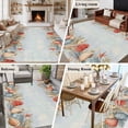 thumbnail image 6 of Colorful Shell Washable Living Room Rugs 6'x9', Ocean Coral Low Pile Throw Large Area Rug Non-Slip Sturdy Edge Binding Carpet for Dining Room Kitchen Office, 6 of 9