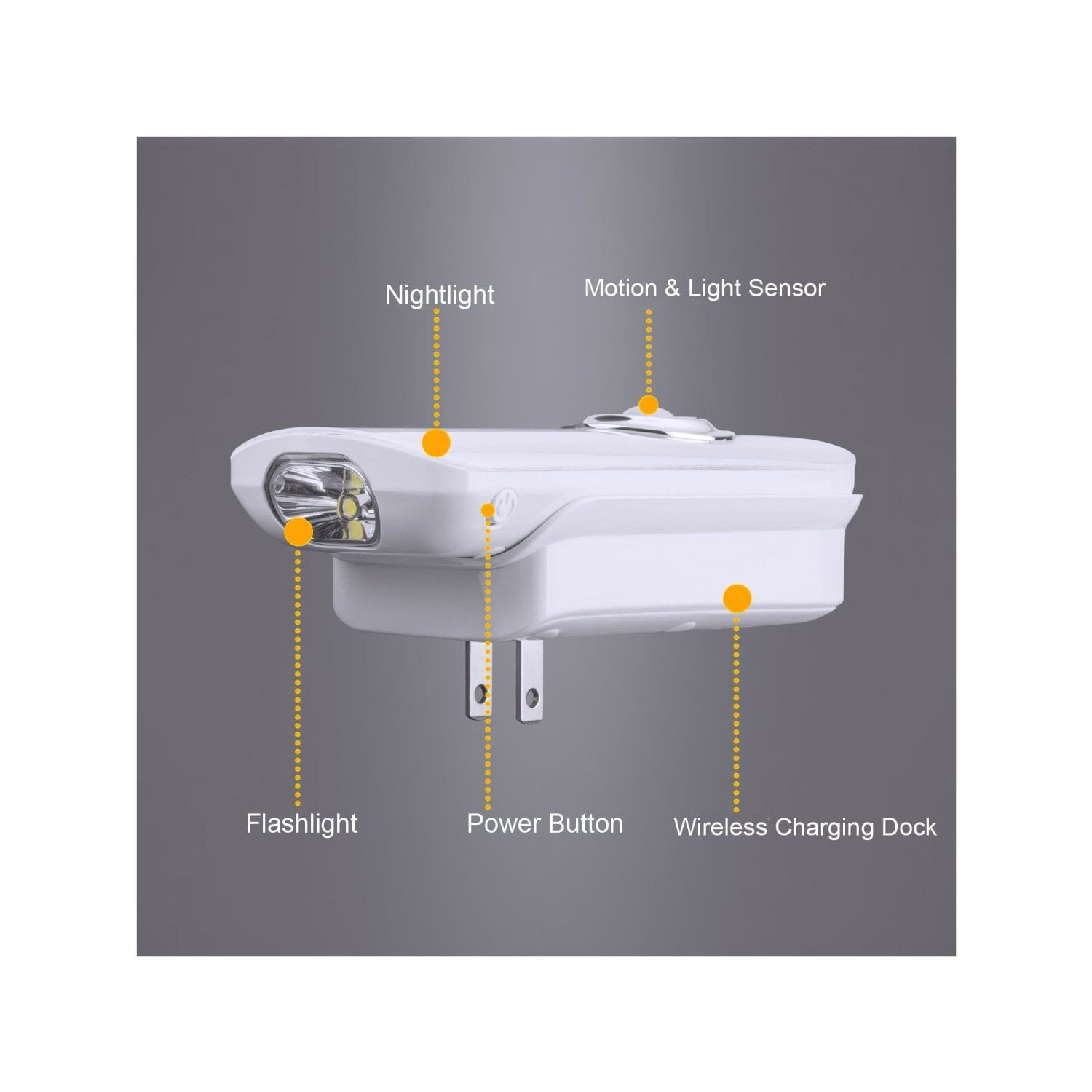 JTD Smart LED Night Light, Motion Auto Sensing, Wireless Charging Light