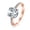 rose-gold, variant on 14K White Gold 1 Carat LAB GROWN DIAMOND Classic Side Stone Pave Set Cushion Cut Diamond Engagement Ring (D-E Color VS1-VS2 Clarity 0.75 Ct Center)