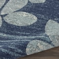 thumbnail image 6 of Serene Modern Botanical Navy/Light Blue 2' x 4' Area Rug, (2' x 4'), 6 of 7