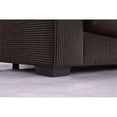 thumbnail image 6 of Devion Furniture Corduroy 3 Piece L-Shaped Sectional Sofa with Pillows, Brown, 6 of 10