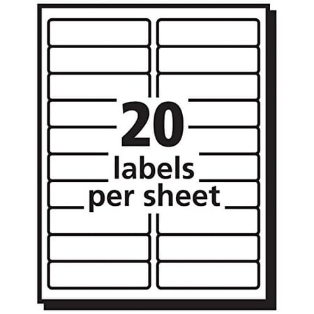 Avery Matte Frosted Clear Address Labels for Inkjet Printers, 1" x 4