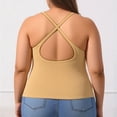 thumbnail image 6 of SwiftWear Women's Plus Size Spaghetti Strap Tank Top Fitting Square Neck Ribbed Knit Basic Cross Backless Cami for Going Out, 6 of 6