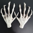 thumbnail image 1 of Manos de esqueleto de Halloween, manos de esqueleto de bruja de Halloween, mano de esqueleto aterrador de plástico realista para decoración de Halloween, suministros de decoración de Halloween 2, 1 of 5