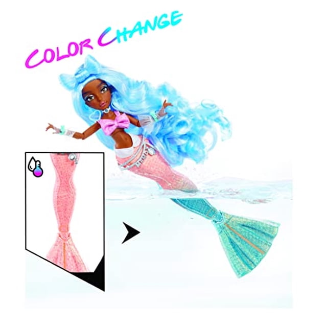 MERMAZE MERMAIDZ Muñeca de moda sirena con cambio de color Shellnelle con traje de diseñad MERMAZE MERMAIDZ MERMAZE MERMAIDZ